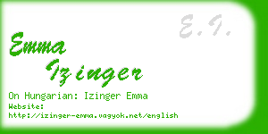 emma izinger business card